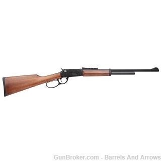 Rock Island LA410 Lever Action Shotgun, 410 Ga, 20" Bbl, Blk Rec, Wood Stoc-img-0
