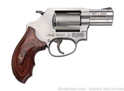 Smith & Wesson 162414 60 Ladysmith Revolver 357 MAG in, Wood grips 5 shot -img-0