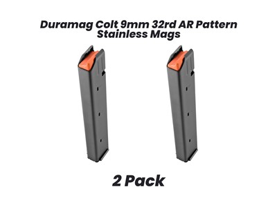 DURAMAG 9MM Magazine: 32 Rounds, Fits Colt Pattern AR Rifles | SS 2 Pack