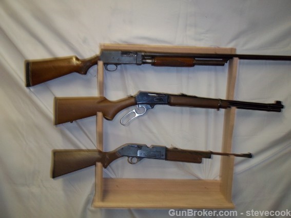 3 Gun Rack for Wall, Mantle or Trade Show Unfinished-img-2