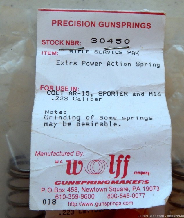 Wolff AR-15 Service Pak (Extra Power Action Spring & Several Small Springs)-img-1