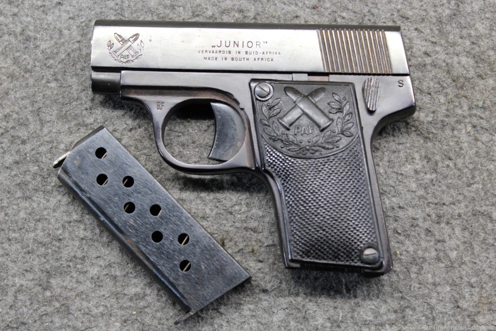 South African PAF Junior 6.35/.25 Pretoria Pistol Baby Browning Colt Mauser-img-0