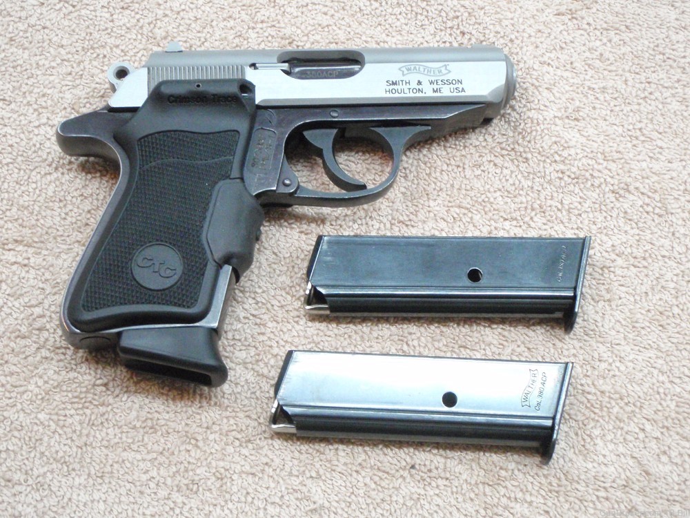 WALTHER PPK/S-1 by S&W with Crimson Trace Lasergrip 380ACP Very Good Cond-img-22