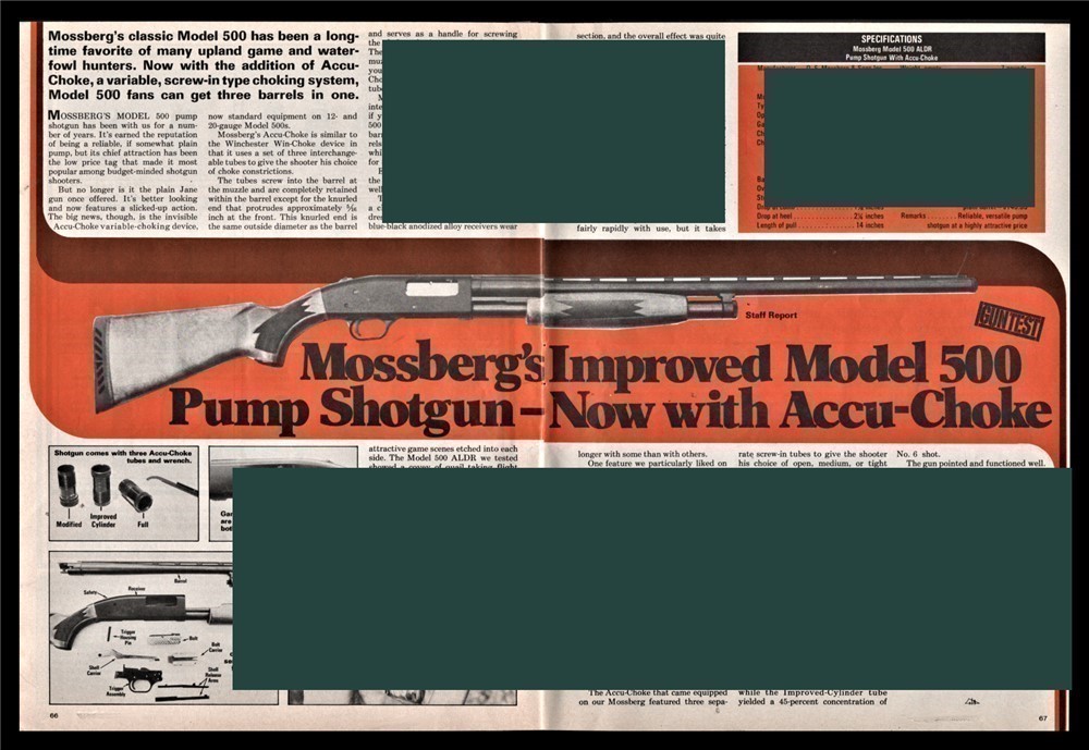 1977 MOSSBERG 500 Pump Shotgun 2-page Article-img-0