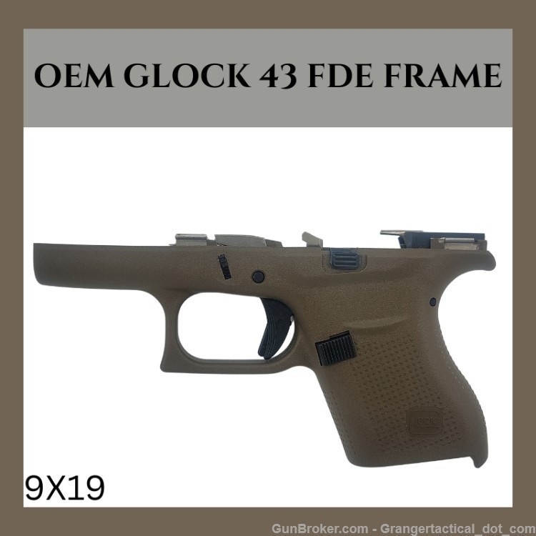 Glock 43 FDE Tan Frame OEM 43 Glock Frame CASE-img-0