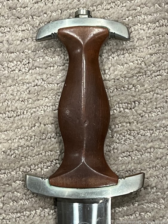 German WW2 Brown SA Dagger w/Early RARE Maker, Anodized Scabbard, NR-img-10