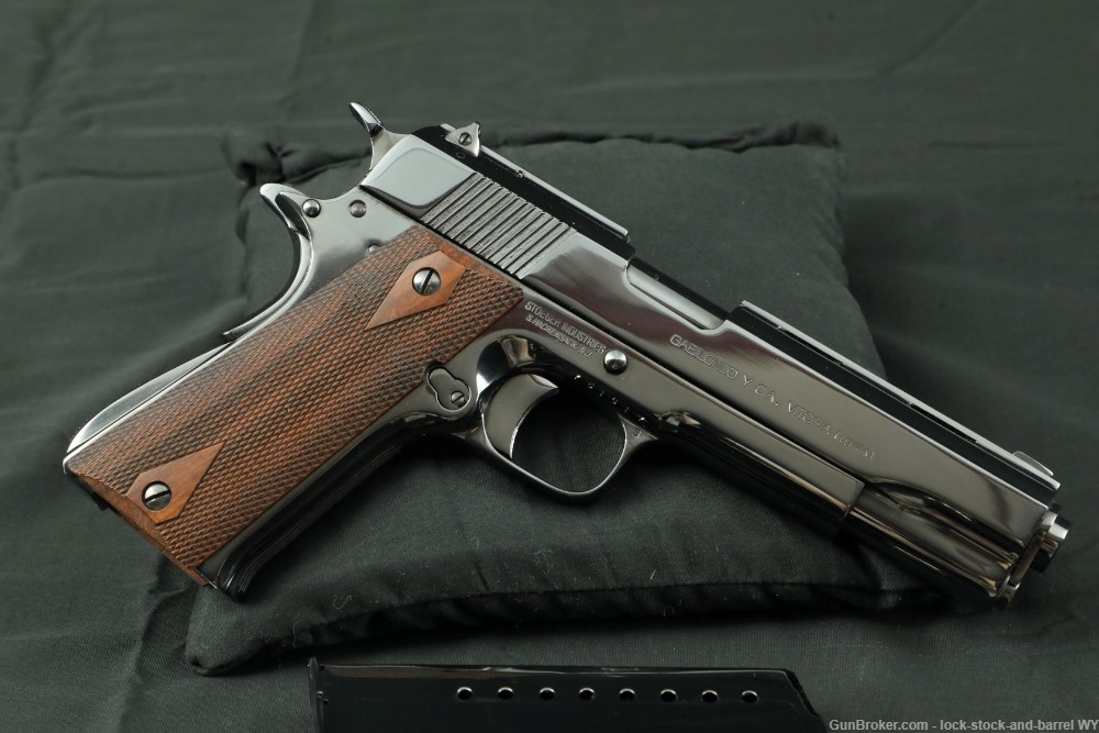 Spanish Llama 1X-A 2nd Series .45 ACP 5.25” Semi-Auto 1911 Pistol 1977-img-0