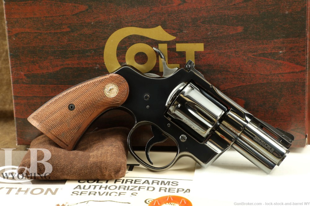Colt Python Model I3620 2.5” Blued .357 Magnum SA/DA Revolver & Box, 1979-img-0