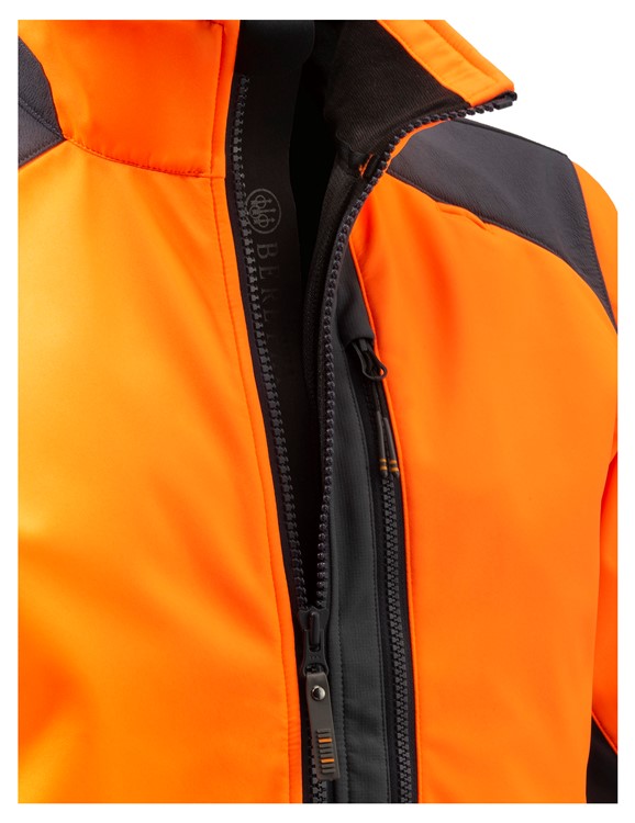 BERETTA Butte Softshell Jacket, Color: Ebony & Orange H.V., Size: XL-img-3