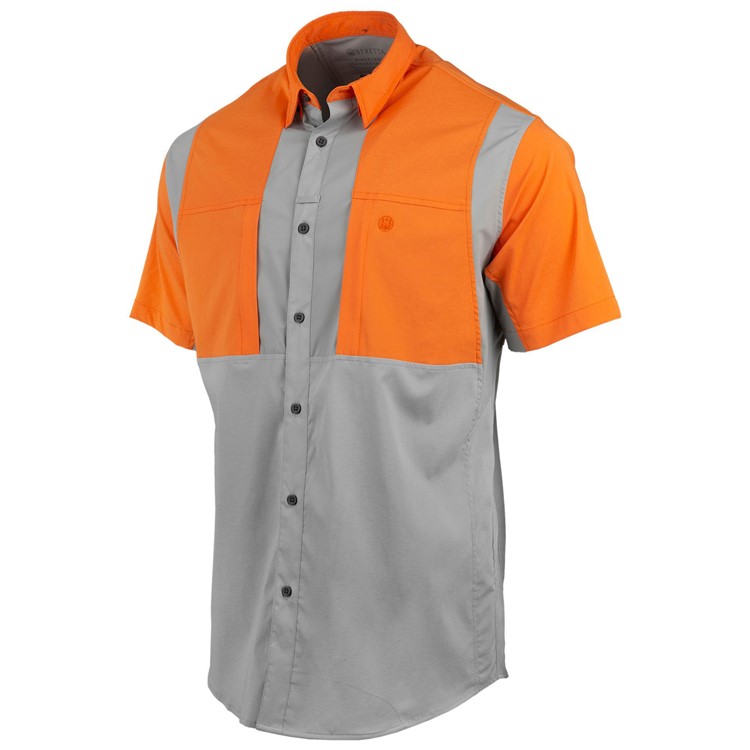 BERETTA Tkad Flex Ss Sleeve, Color: Grey And Blaze Orange, Size: S-img-0