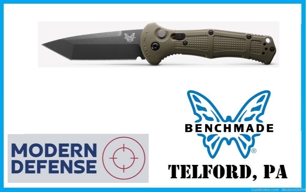 Benchmade Claymore Tanto Auto Ranger Green 3.6" NEW in TELFORD PA-img-0
