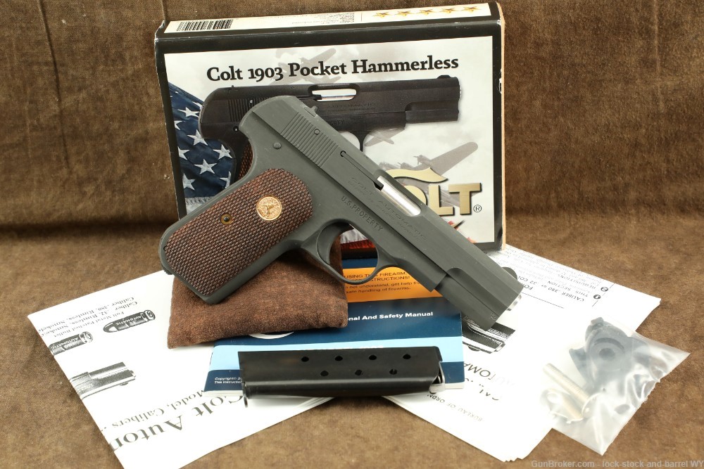 Colt 1903 Pocket Hammerless Re-issue Series .32 ACP Semi-Auto Pocket Pistol-img-2