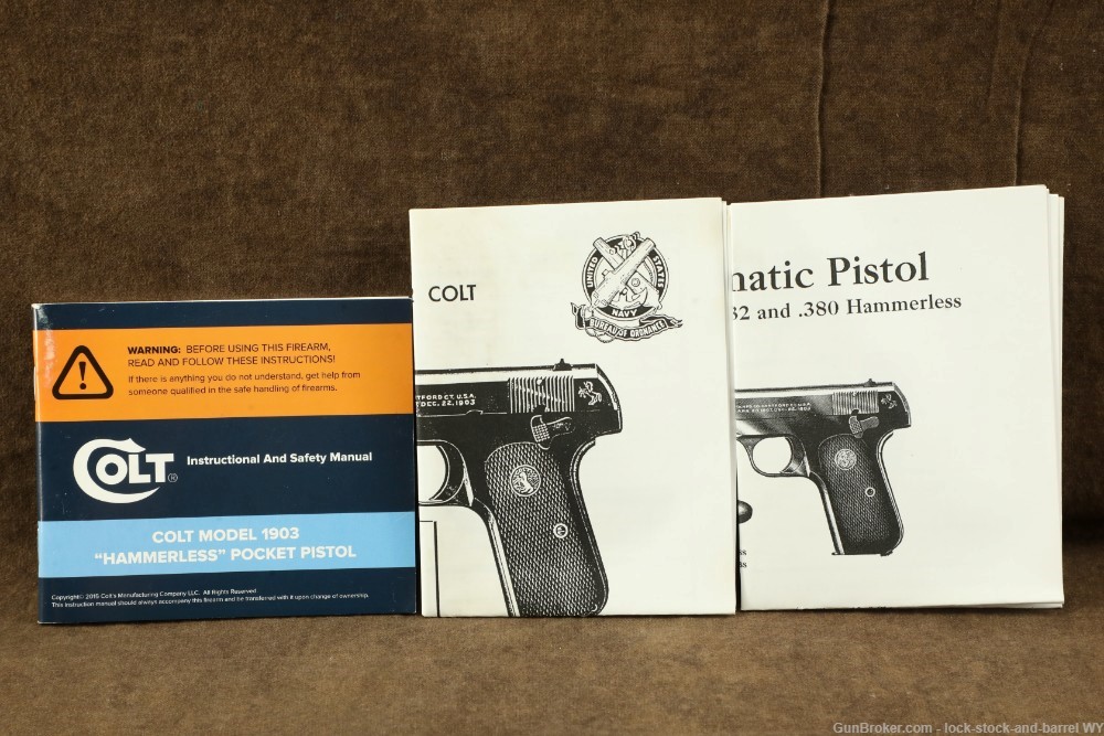 Colt 1903 Pocket Hammerless Re-issue Series .32 ACP Semi-Auto Pocket Pistol-img-30