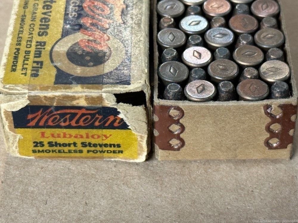 50 rounds of Western 25 Stevens Short rimfire 65 gr LFN ammo-img-3