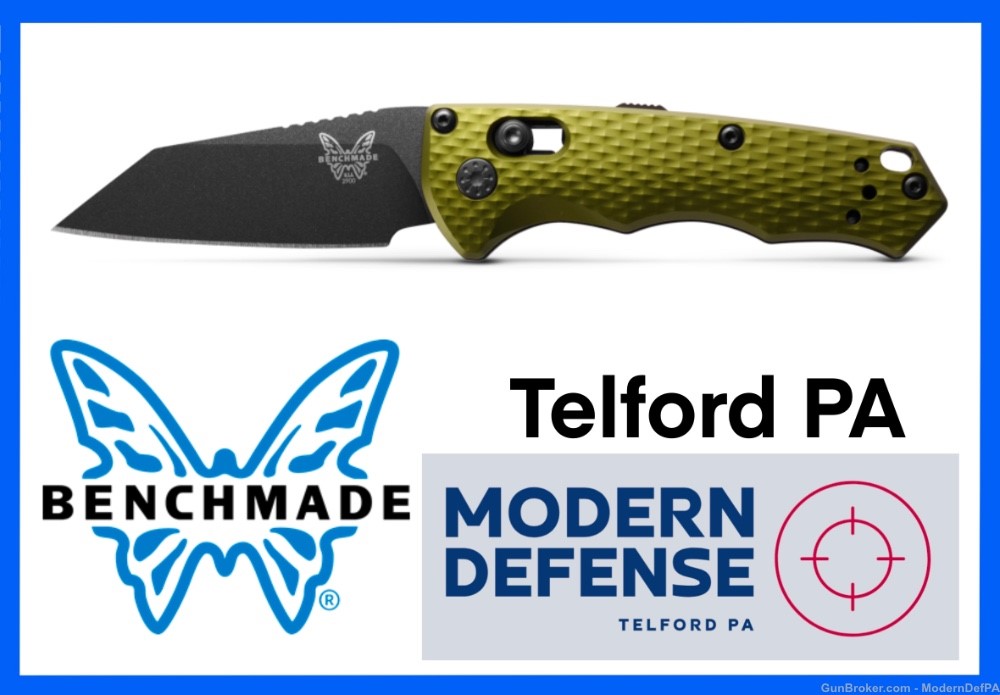 Benchmade Auto Immunity Woodland Green CPM M4 2.5" NEW in TELFORD PA-img-0
