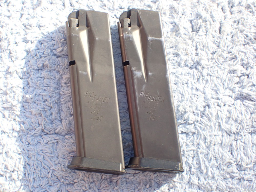 (2 TOTAL) SIG P229 .40S&W / .357SIG FACTORY 12RD MAGAZINE L.E. MARKED -img-0