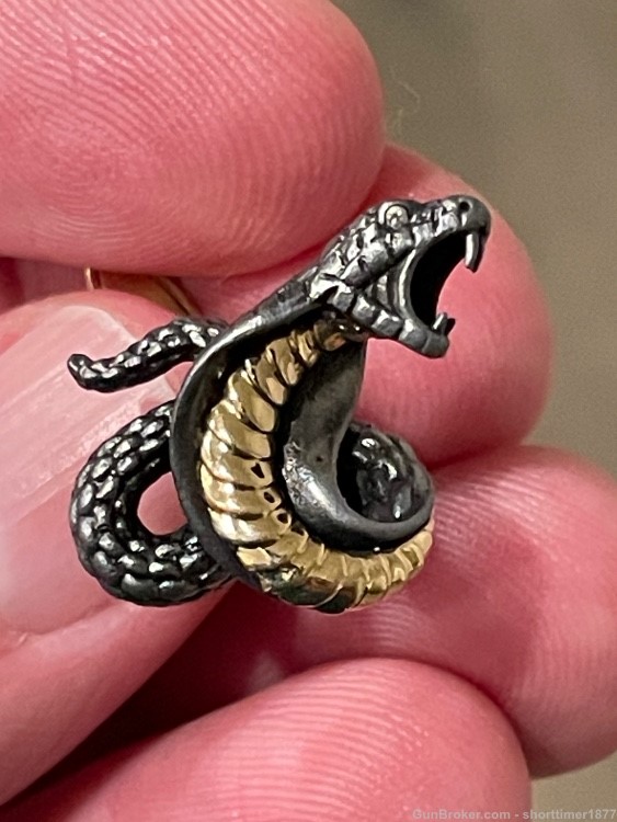 Rare Carrera y Carrera 18k Gold Snake Cobra Serpent Cuff Links Cufflinks-img-5