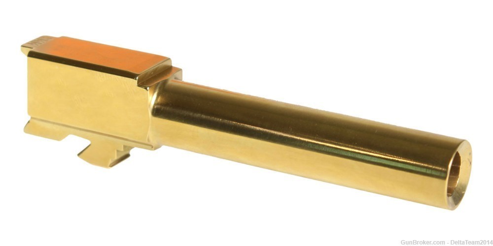 Match Grade - 9mm Glock 19 Compatible - Titanium Nitride Finish Barrel-img-0
