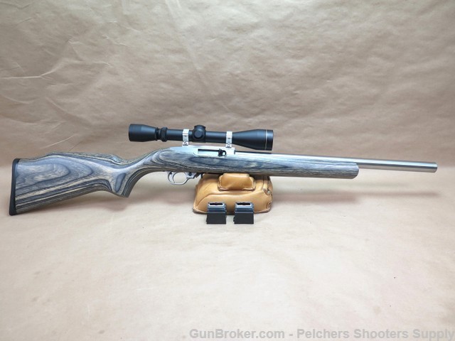 Ruger 10/22 22lr Heavy Match Stainless Barrel with Leupold Vari X 3x9 Scope-img-0
