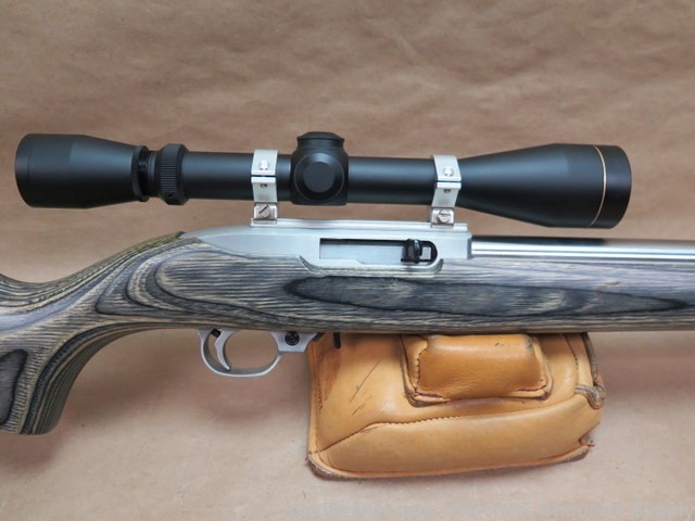 Ruger 10/22 22lr Heavy Match Stainless Barrel with Leupold Vari X 3x9 Scope-img-2