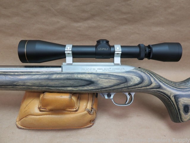 Ruger 10/22 22lr Heavy Match Stainless Barrel with Leupold Vari X 3x9 Scope-img-7