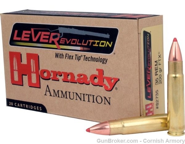 Hornady 35 Remington LEVERevolution ammo 200 gr FTX 82735-img-1