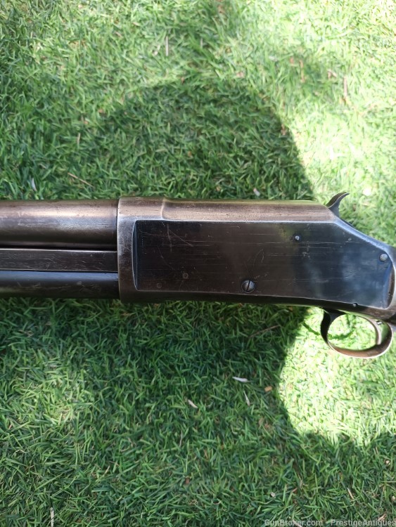 CODY verified 1st Year, 95% BLUE 1897 Winchester SHORT bbl riot SHOTGUN -img-9