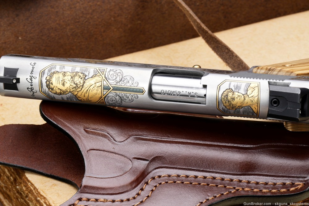 SK CUSTOMS GOLD SERIES 113 of 25 FOUR GUN AUCTION W ENGRAVED MASERIN BLADE-img-12