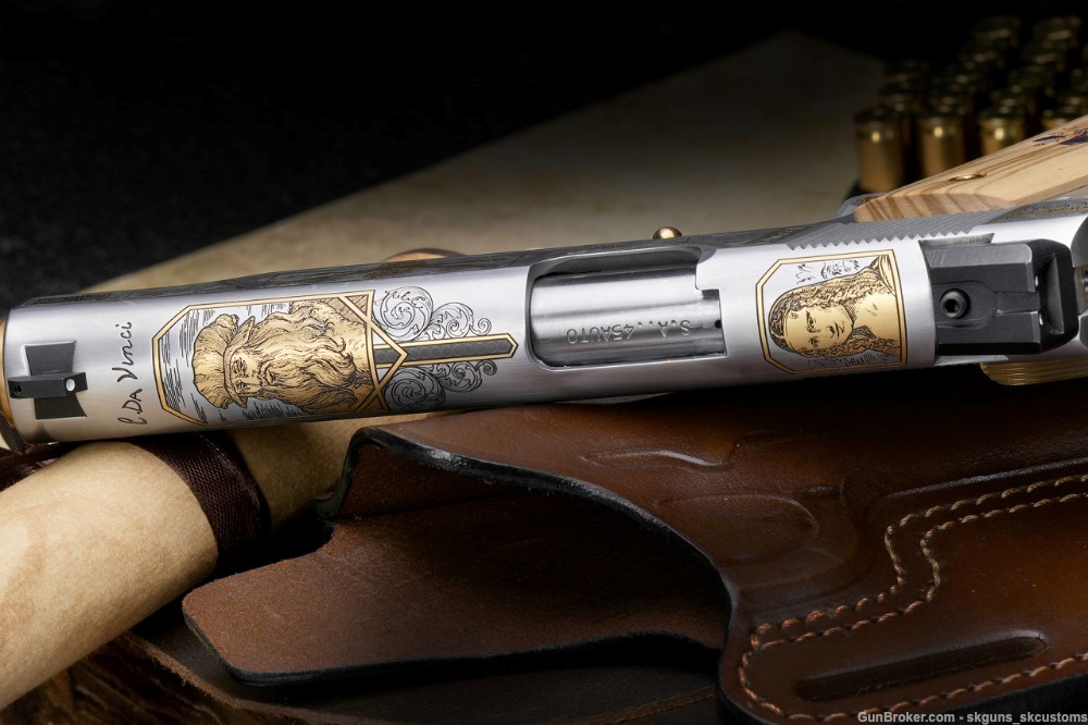SK CUSTOMS GOLD SERIES 113 of 25 FOUR GUN AUCTION W ENGRAVED MASERIN BLADE-img-13
