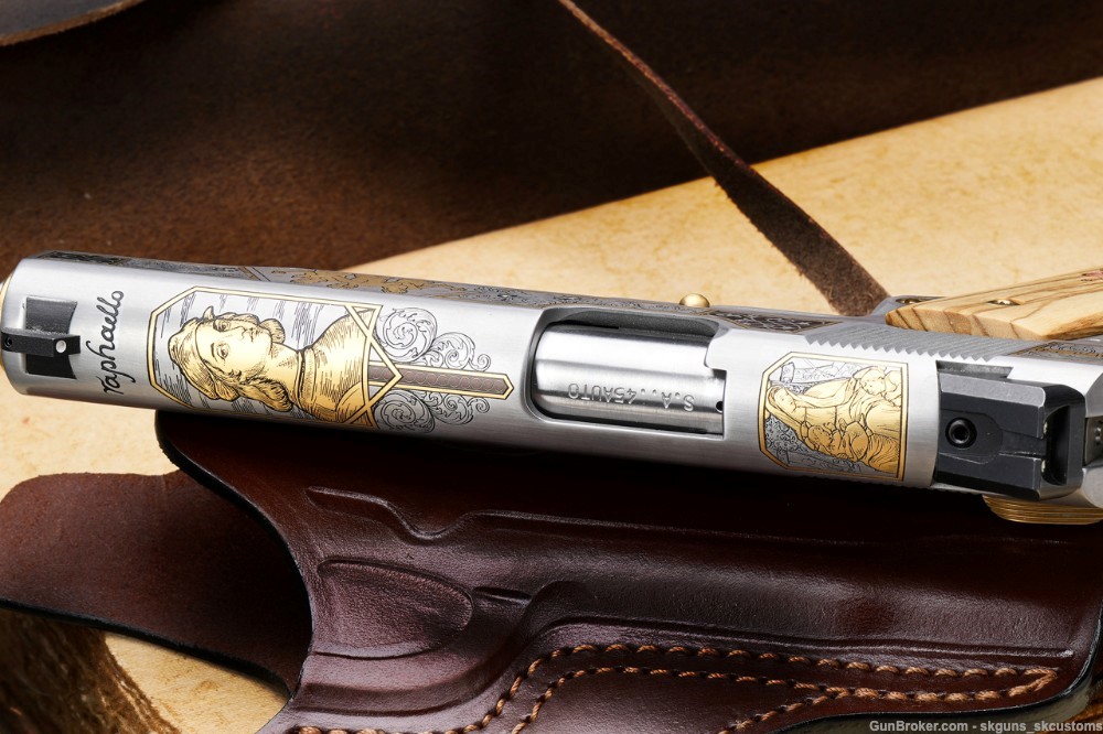 SK CUSTOMS GOLD SERIES 113 of 25 FOUR GUN AUCTION W ENGRAVED MASERIN BLADE-img-15