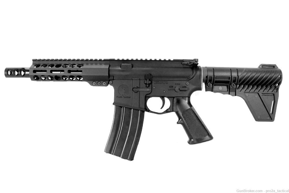PRO2A TACTICAL PATRIOT 7.5 inch AR-15 12.7x42 (50 BEOWULF) M-LOK PISTOL-img-1