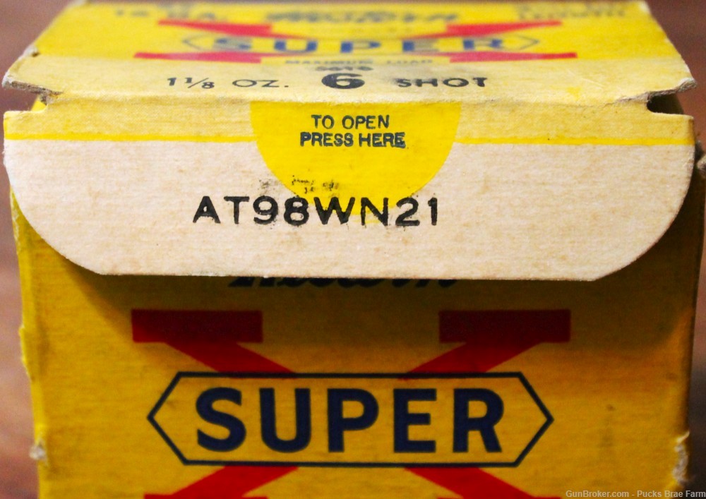Western Cartridge Super-X 16 Ga. 2 9/16” Shotshells Full Original Box-img-6
