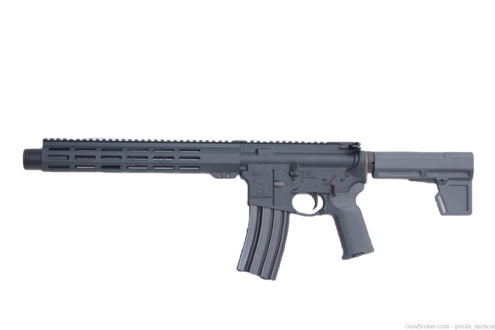 PRO2A TACTICAL PATRIOT 10.5 inch AR-15 450 BUSHMASTER PISTOL W/CAN - GRAY-img-1