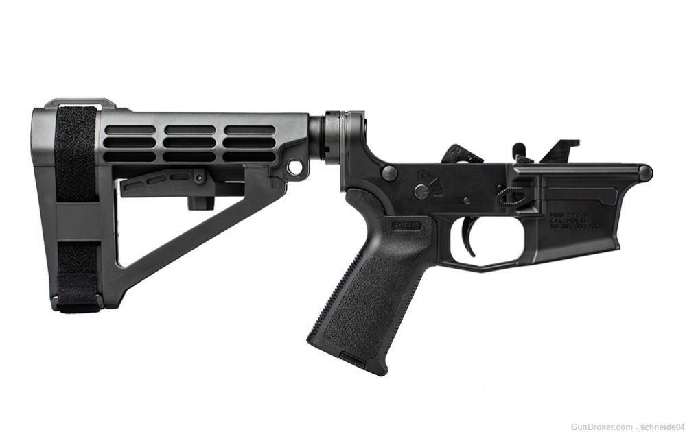 Aero Precision EPC 9 Pistol Complete Lower w/ MOE Grip and SBA4 Brace-img-1