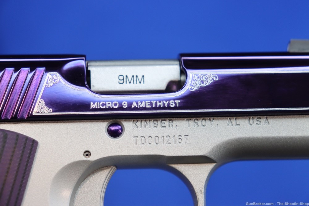 Kimber Model MICRO 9 Pistol AMETHYST PURPLE 9MM Luger G10 SAO MICRO9 NS NEW-img-11