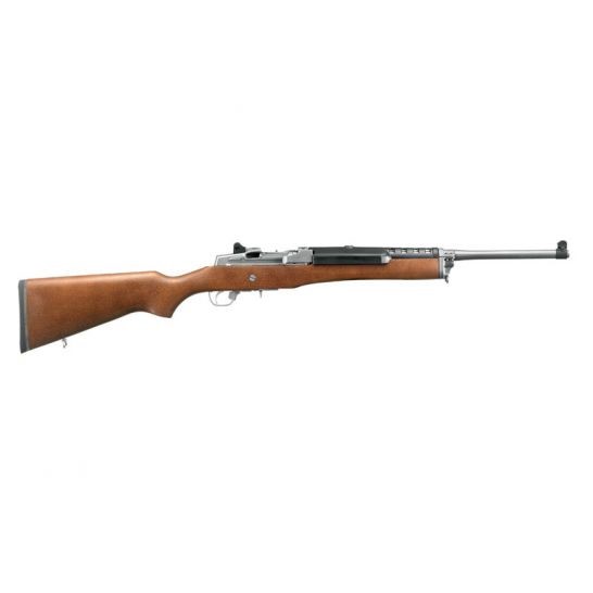 Ruger Mini-14 Ranch 5.56 Nato Rifle 18.5 5+1 Stainless/Hardwood-img-0