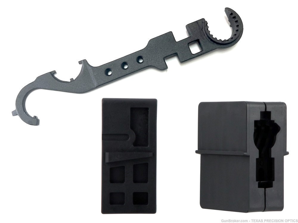 AR15 Armorer's Combo Wrench with UPPER  and Lower receiver vise block -img-0