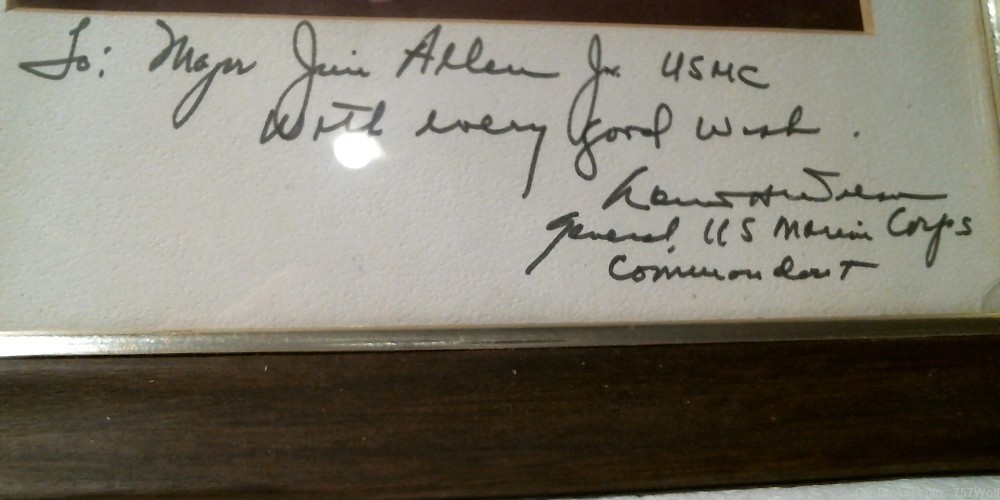 Signed Photo 4-Star General Louis H. Wilson Jr. USMC Commandant Framed-img-2