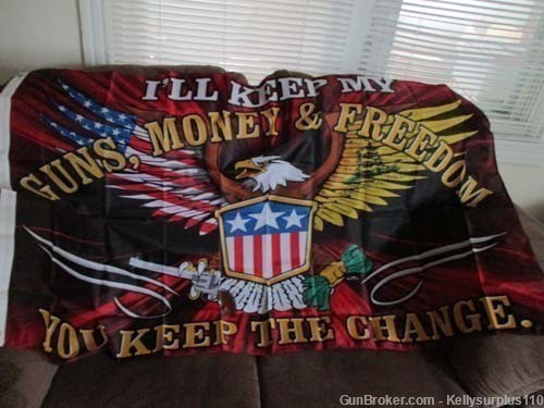  I'll keep My Guns, Money & Freedom 3x5 Flag-img-0