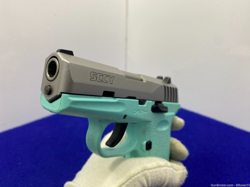 SCCY Industries CPX-2 9mm *GREAT "POCKET PISTOL" W/ROBIN EGG BLUE FRAME*-img-26