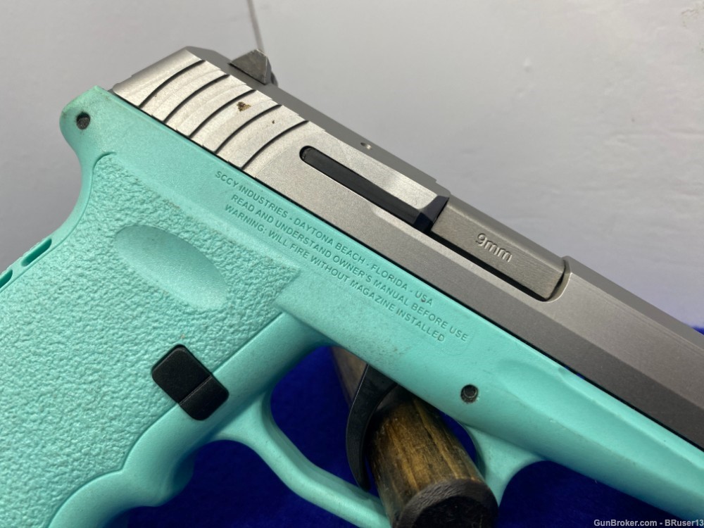 SCCY Industries CPX-2 9mm *GREAT "POCKET PISTOL" W/ROBIN EGG BLUE FRAME*-img-16