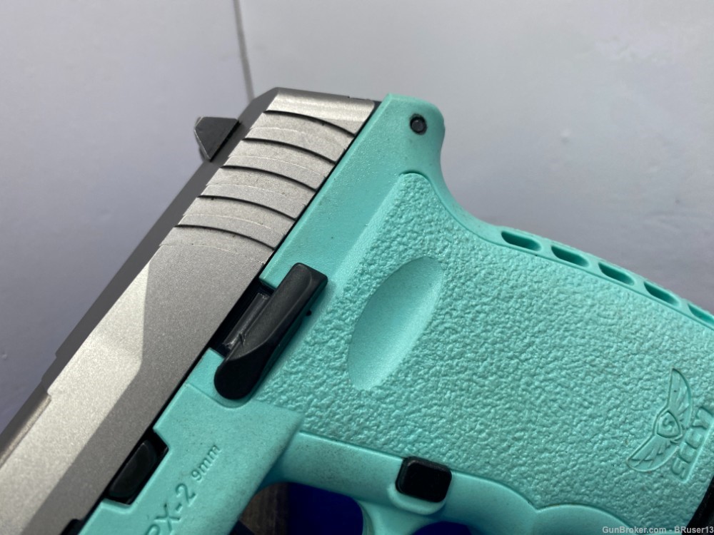 SCCY Industries CPX-2 9mm *GREAT "POCKET PISTOL" W/ROBIN EGG BLUE FRAME*-img-4