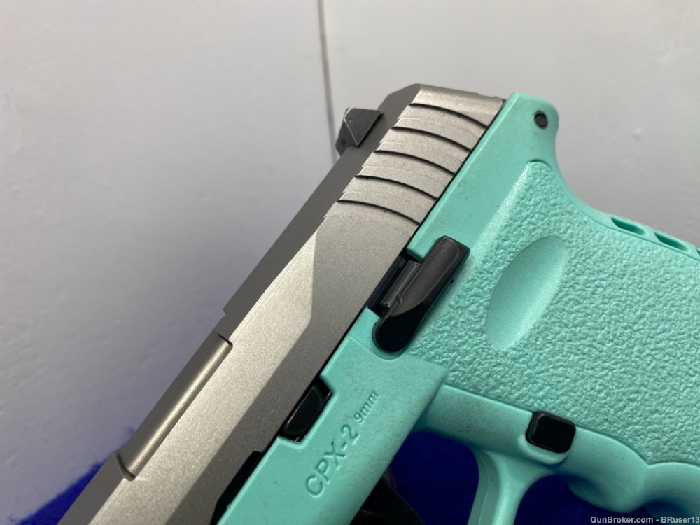 SCCY Industries CPX-2 9mm *GREAT "POCKET PISTOL" W/ROBIN EGG BLUE FRAME*-img-6