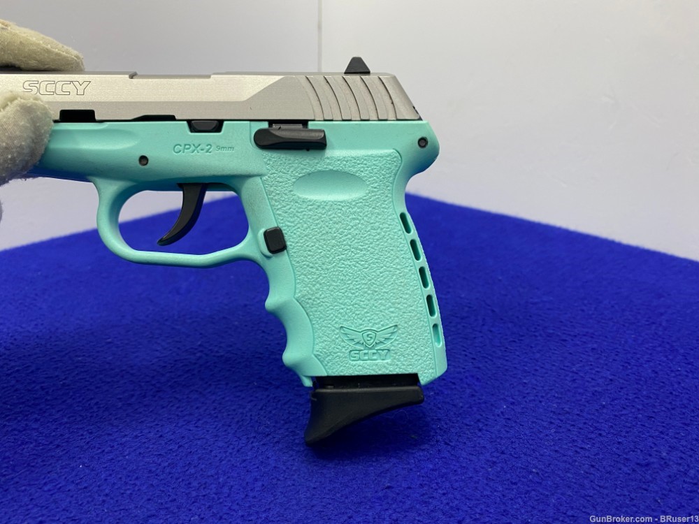 SCCY Industries CPX-2 9mm *GREAT "POCKET PISTOL" W/ROBIN EGG BLUE FRAME*-img-32