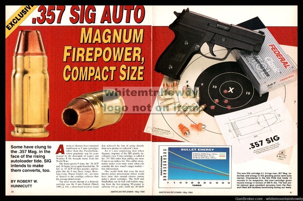 1994 SIG Pistol .357 Magnum Firepower, Compact Size Evaluation Article-img-0