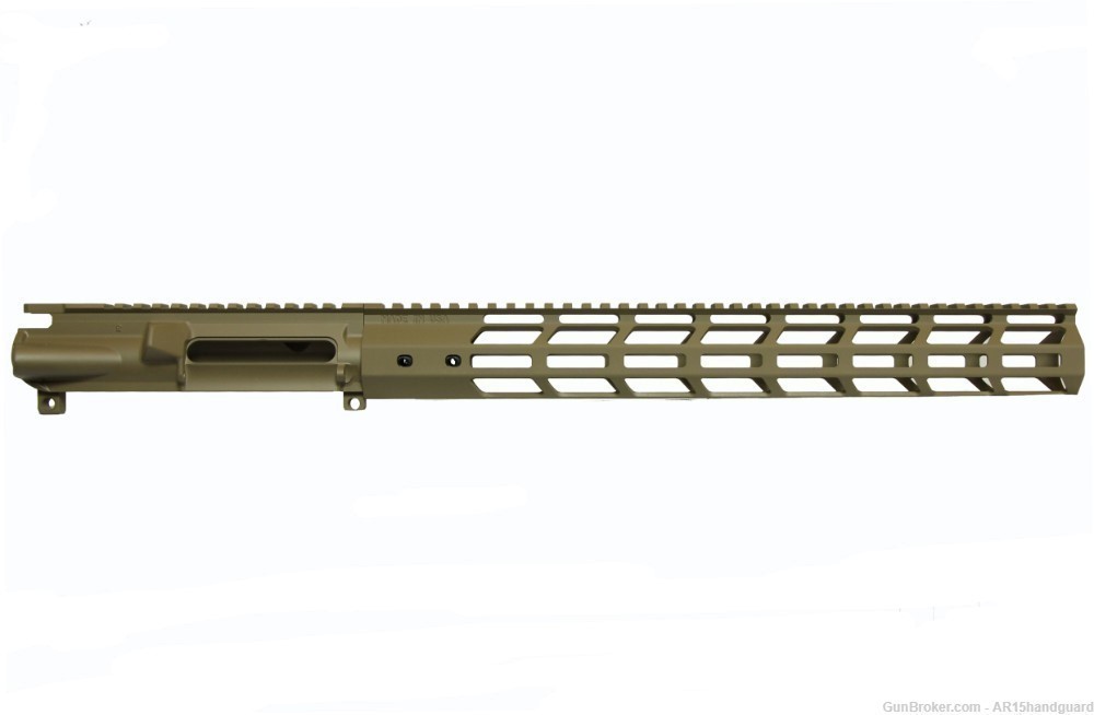 AR15 Stripped upper w/ 15" MLOK Handguard Cerakote FDE Combo (MADE IN USA)-img-0
