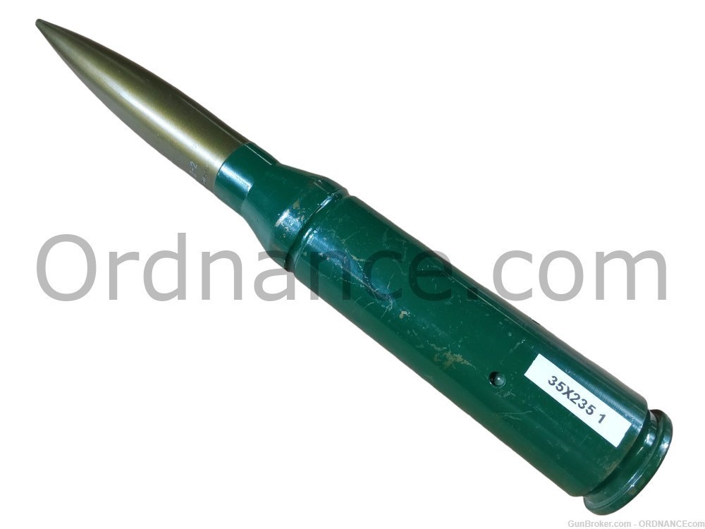 35mm German dummy drill round Gepard 35x228mm anti-air inert shell ammo-img-1