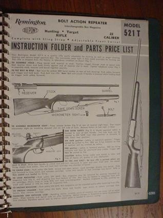 Remington 521T ORIGINAL Instruction Manual bolt action .22 rifle-img-0