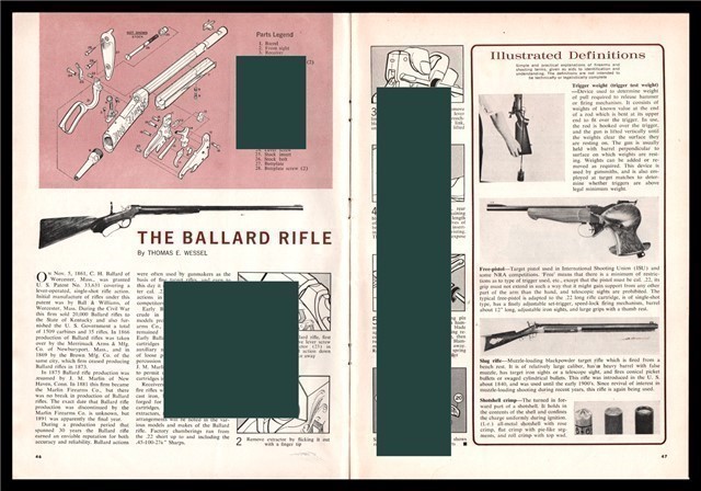 1963 BALLARD Rifle Exploded Parts List Assembly Article-img-0