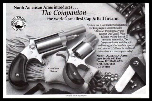 1996 NORTH AMERICAN ARMS Companion Revolver PRINT AD-img-0